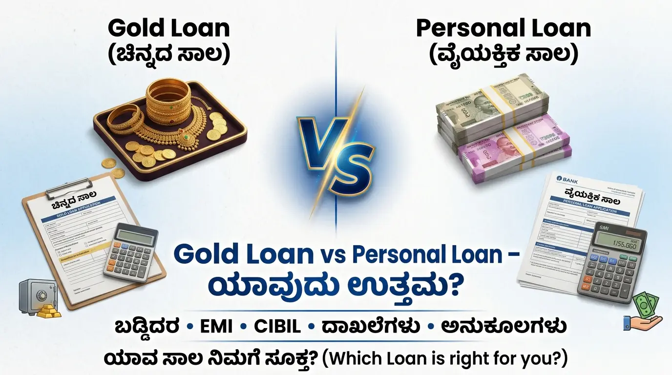Gold Loan vs Personal Loan – ಯಾವುದು ಉತ್ತಮ? ಸಂಪೂರ್ಣ ಮಾಹಿತಿ